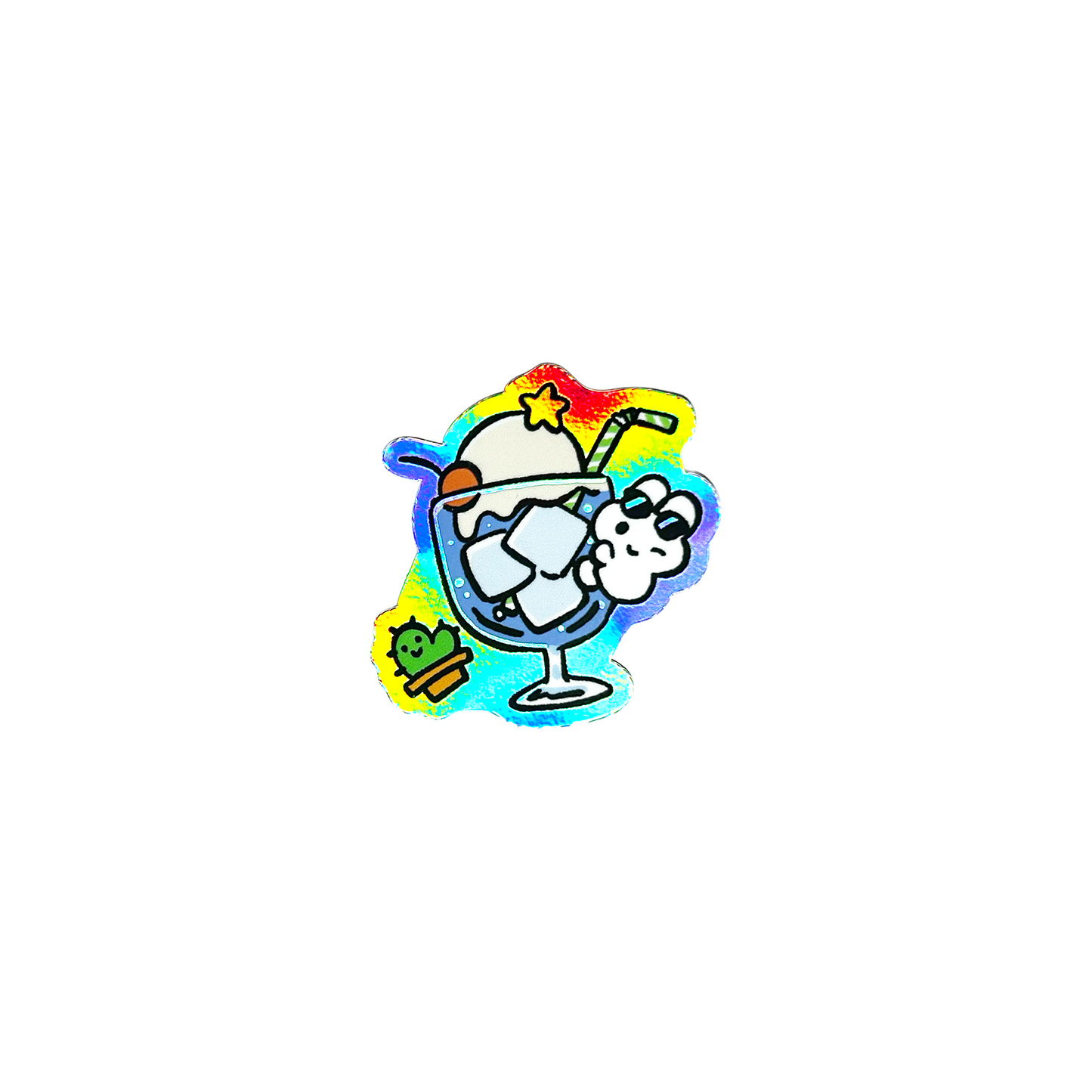 サングラスクリームソーダステッカー