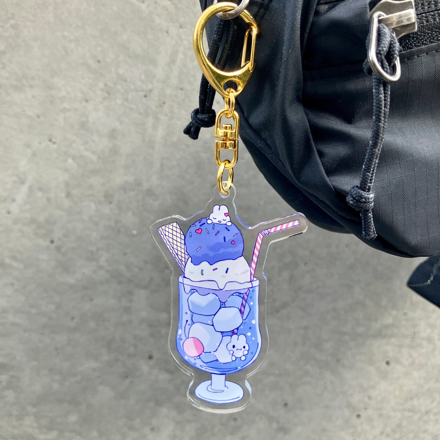 ディープブルークリームソーダアクキー