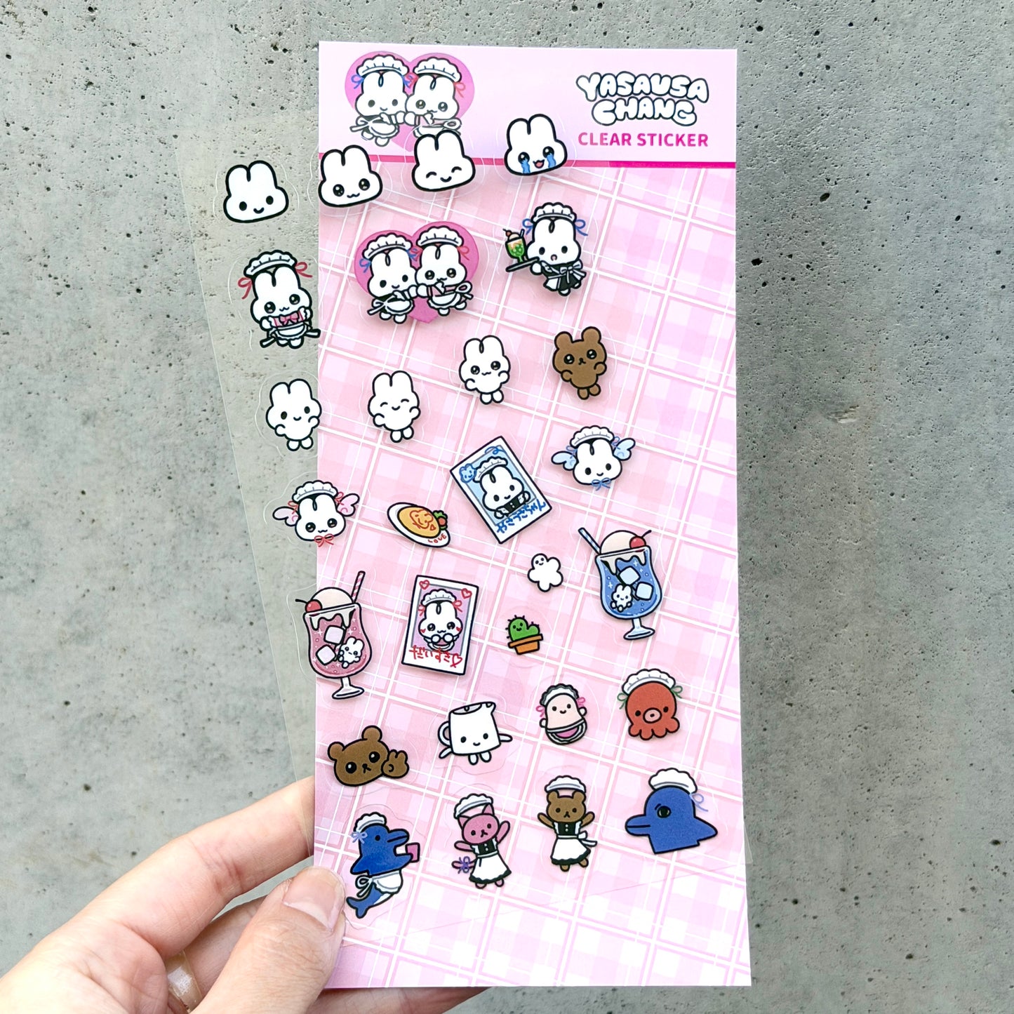 たてながクリアステッカーシート(メイド喫茶)