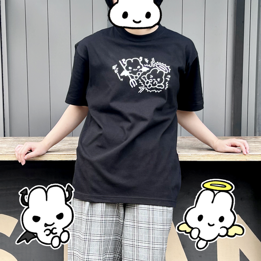 あくまとてんしTシャツ(ブラック)