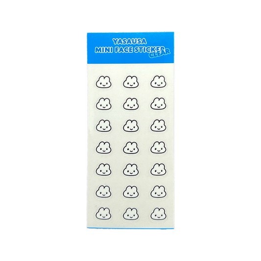 やさうさちゃんのフェイスちびシールセット clear