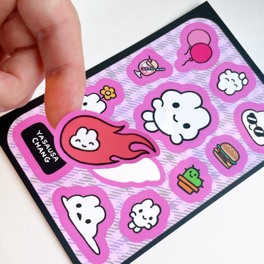 ピンクのステッカーシート