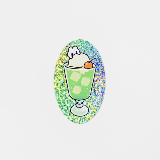 Yasusa -chan's elliptical cream soda sticker