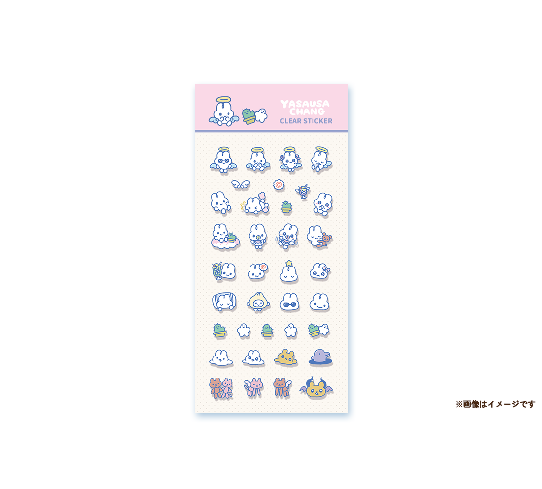 たてながクリアステッカーシート（パステル）