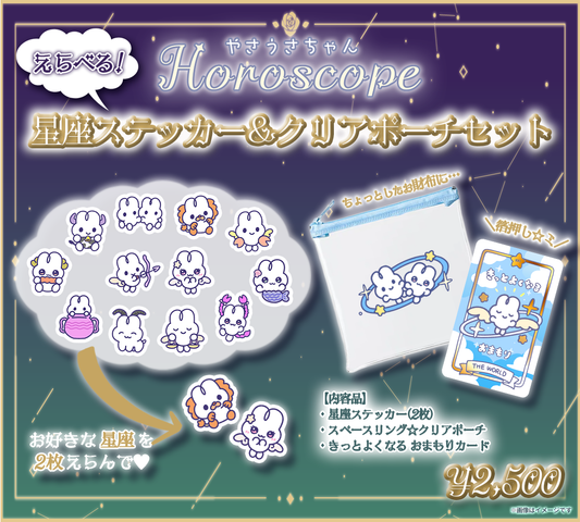 星座ステッカー＆クリアポーチセット
