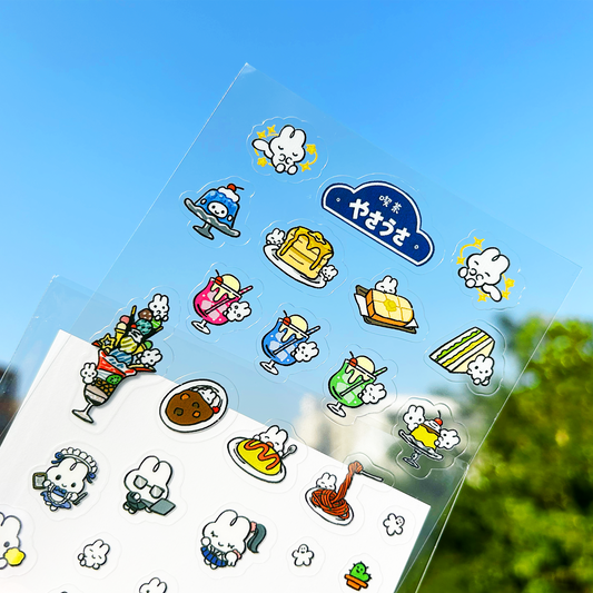 めじるしステッカーシート (喫茶やさうさ)