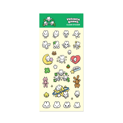 たてながクリアステッカーシート（clover）