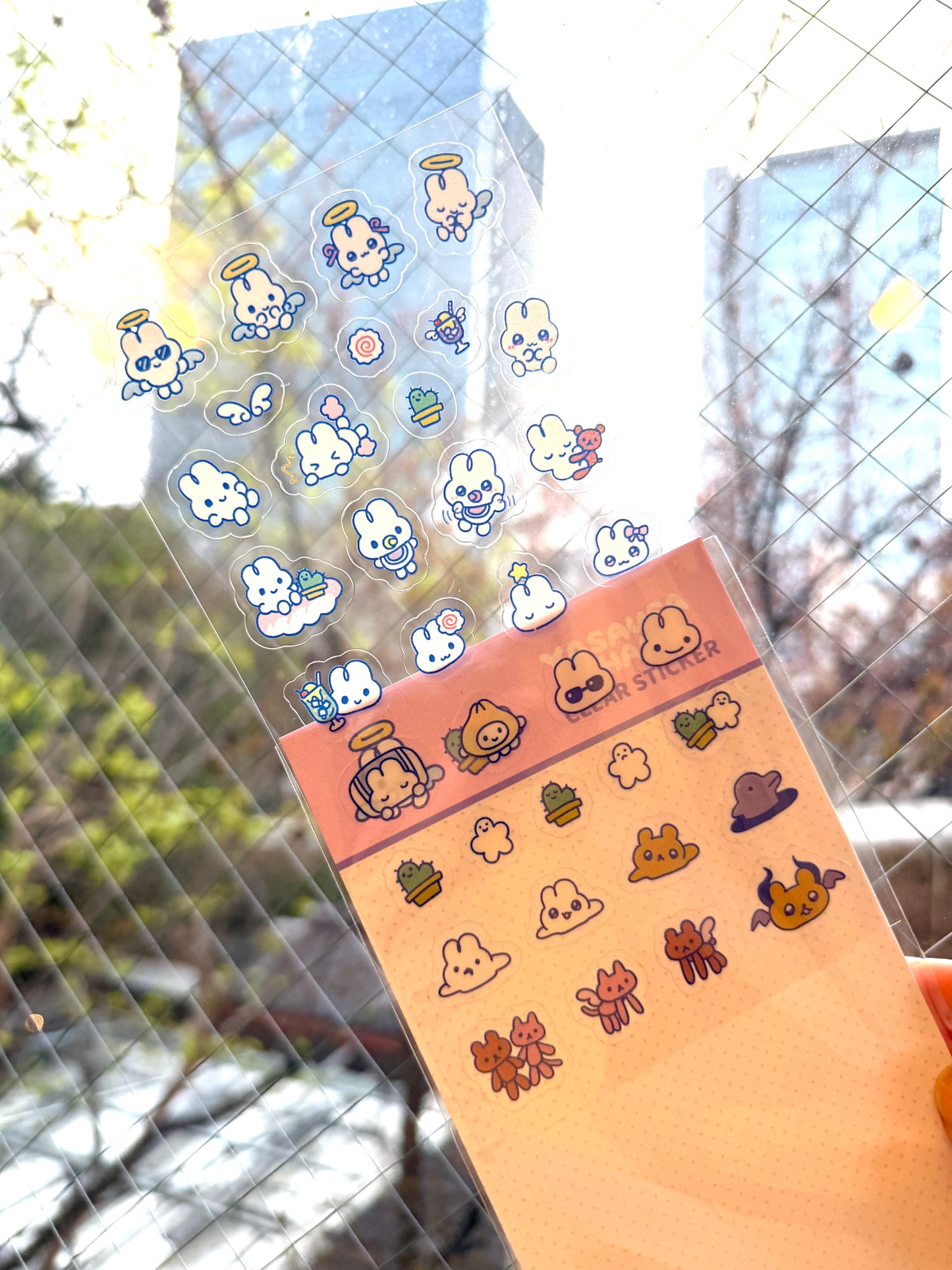 たてながクリアステッカーシート（パステル）