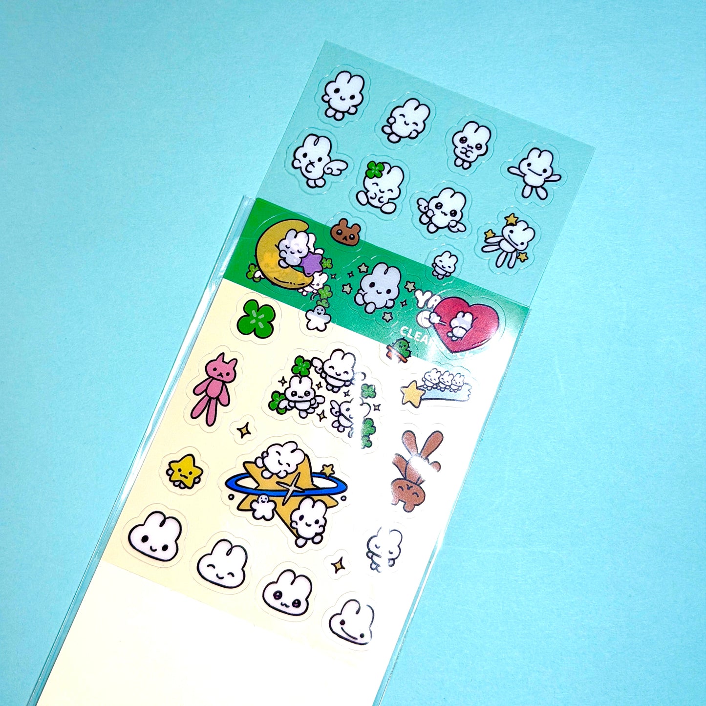 たてながクリアステッカーシート（clover）