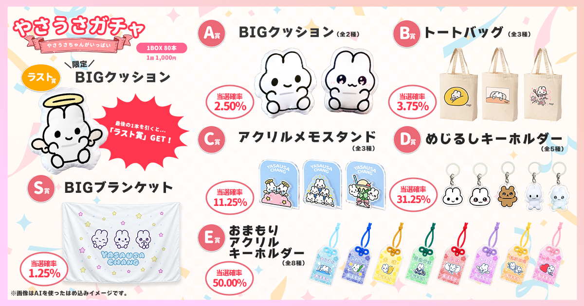 🐰やさうさガチャ（やさうさちゃんがいっぱい）1