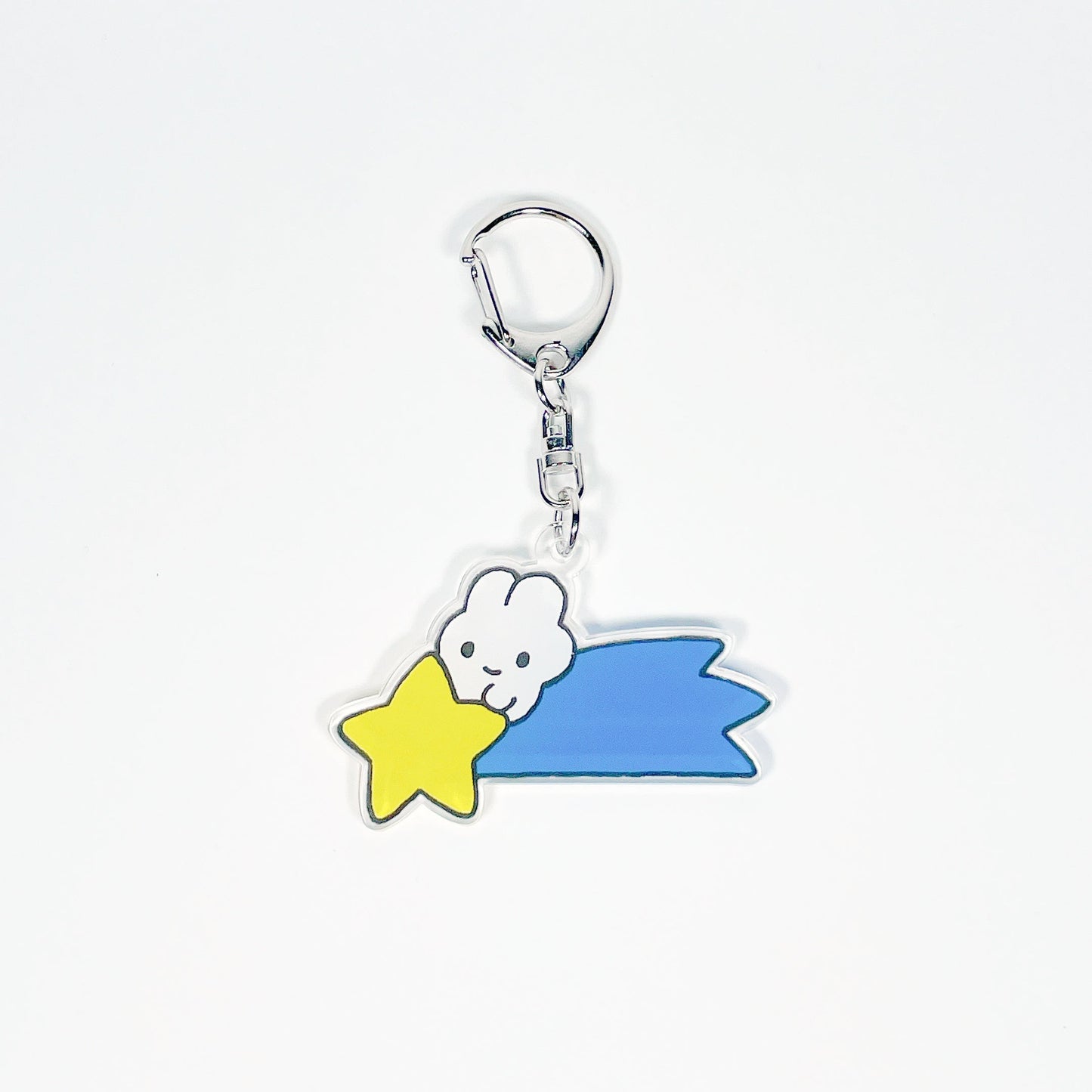 Yasusa -chan acrylic key chain on a star